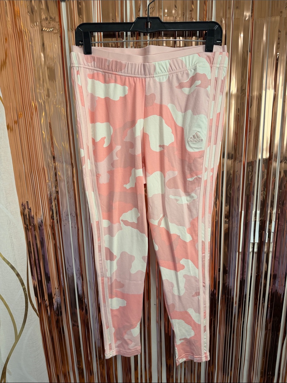adidas Pink & White Camouflage Leggings Pants NEW 1X